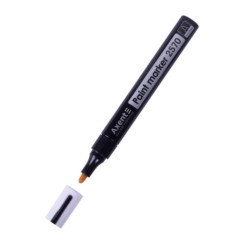 Маркер Axent Paint 2570-01-A, 2.4-2.8 мм, круглий чорний